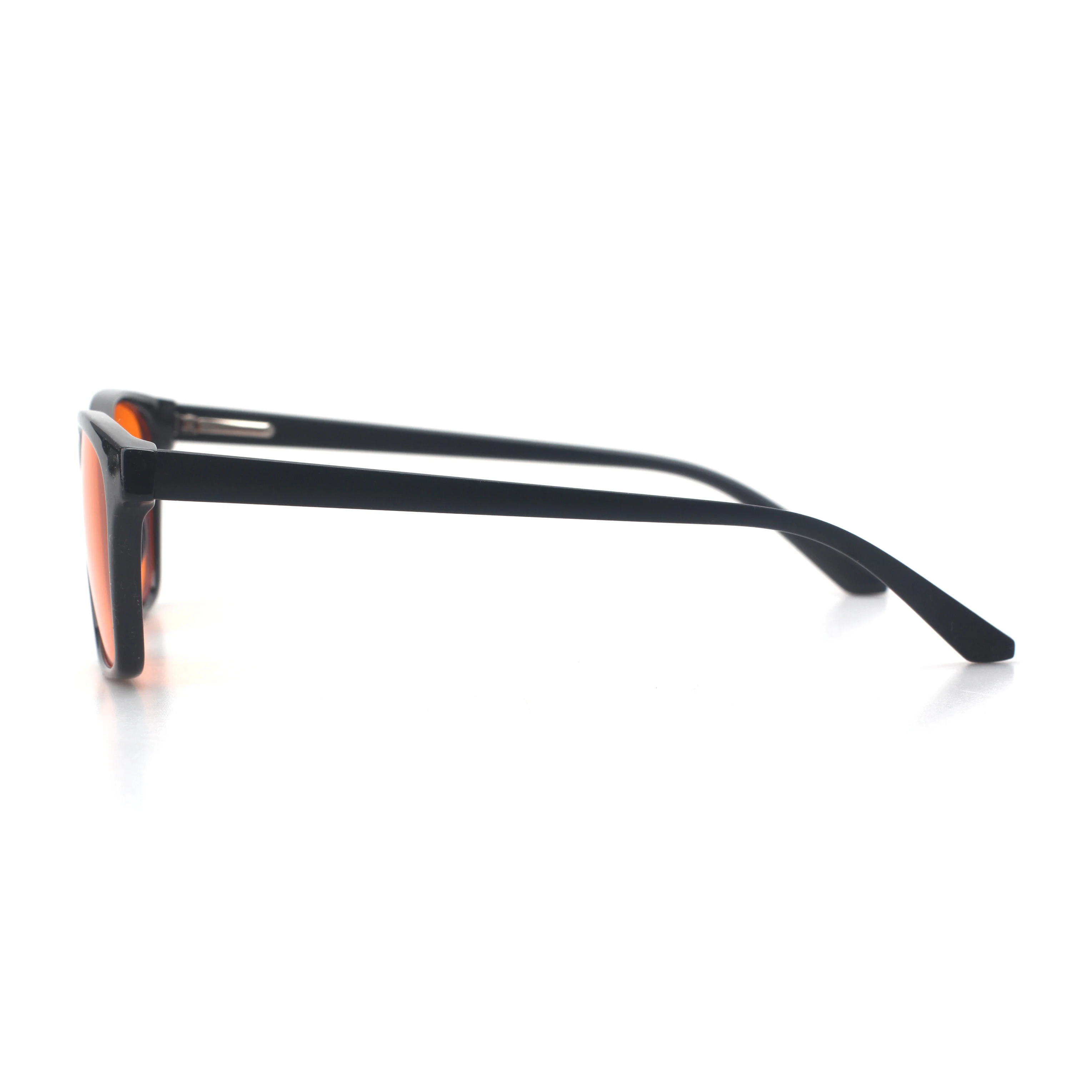 Newest Fashion Classis Square Black Frame Orange Lenses Optical Frames TR90 Material PC Lens Unisex Anti-Blue Light Glasses