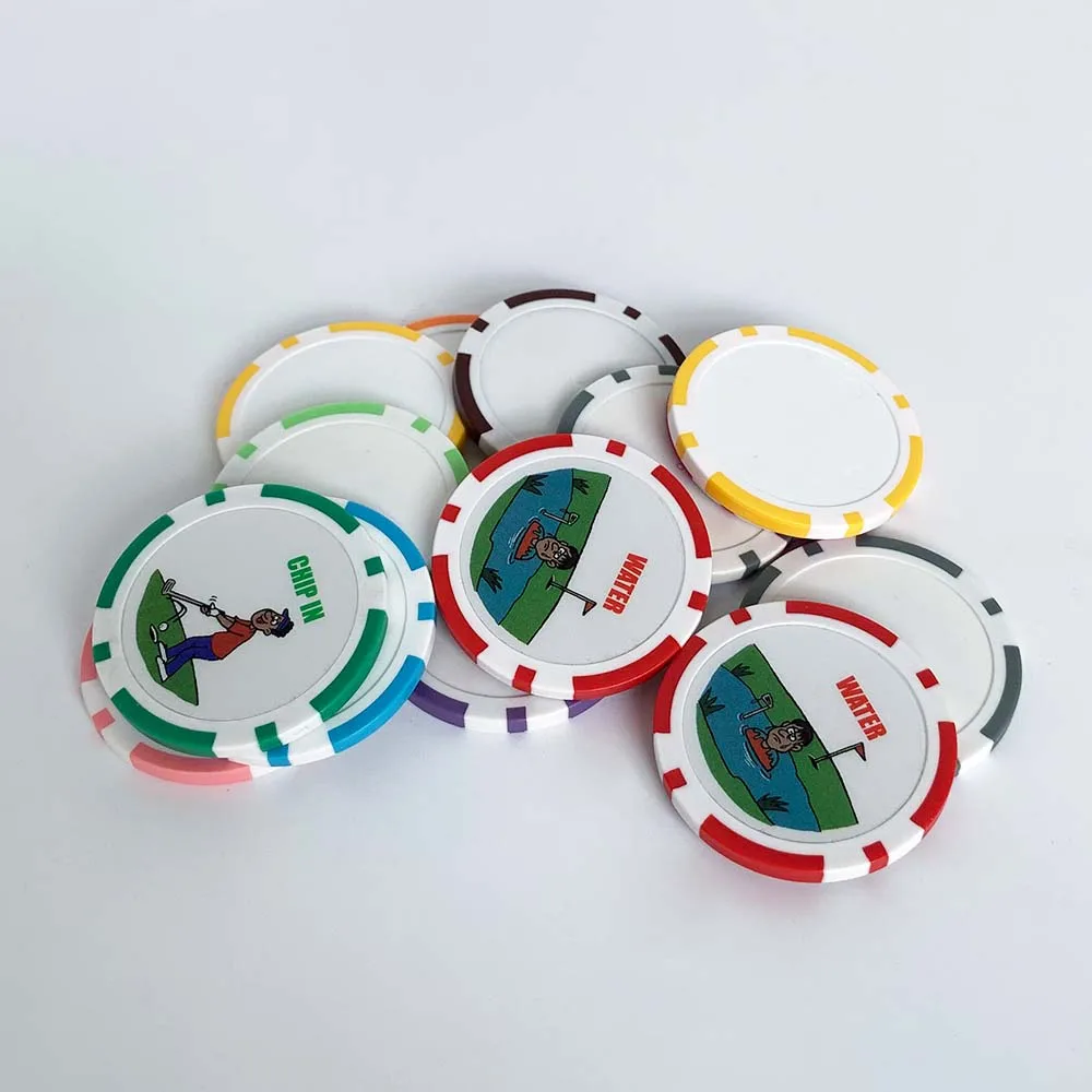 Custom European Poker Chips Cheap Gambling Tokens Casino Abs Clay Golf Ball Marker Poker Chip