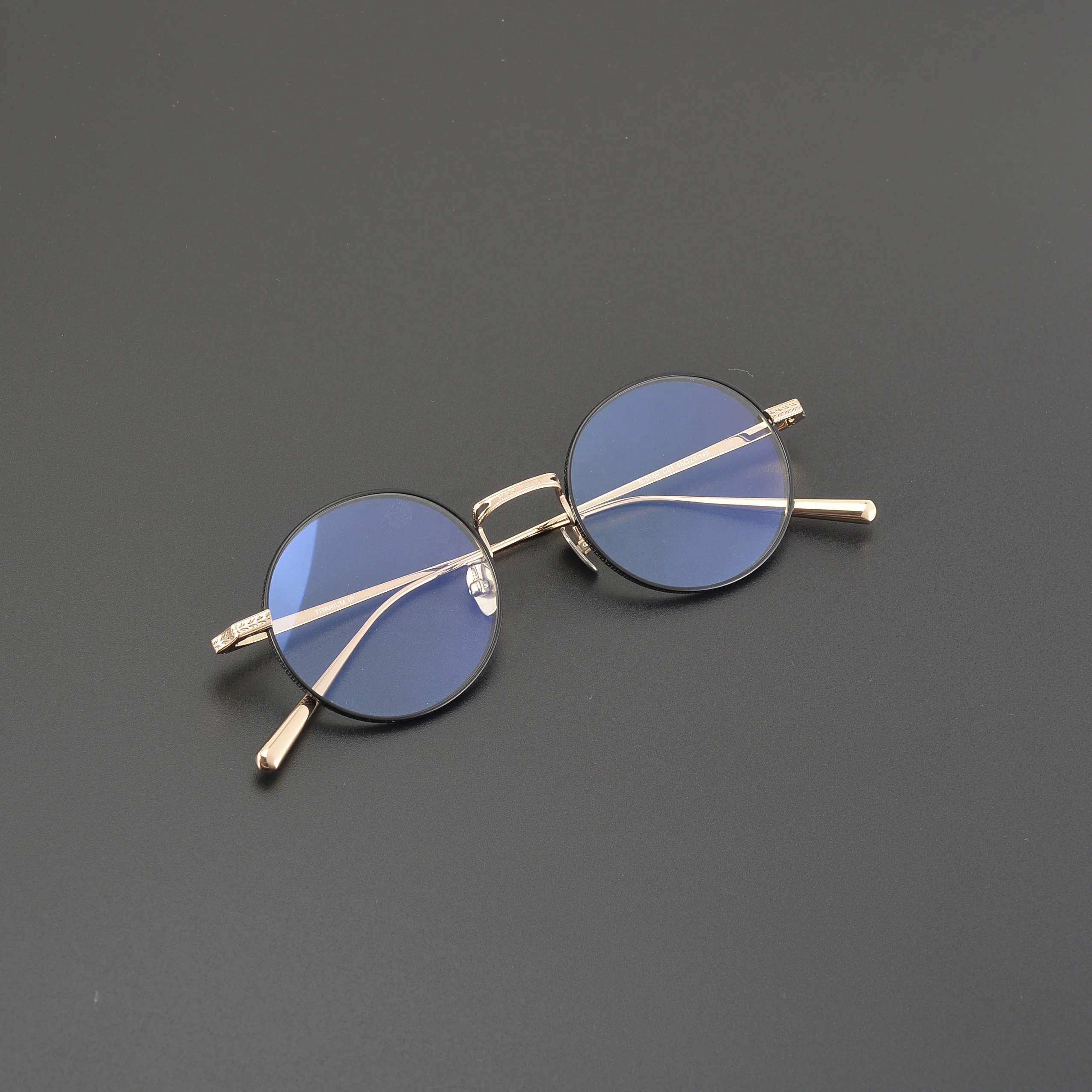 Модные маленькие круглые очки в ретро оправе из чистого титана оправа для близорукости по рецепту