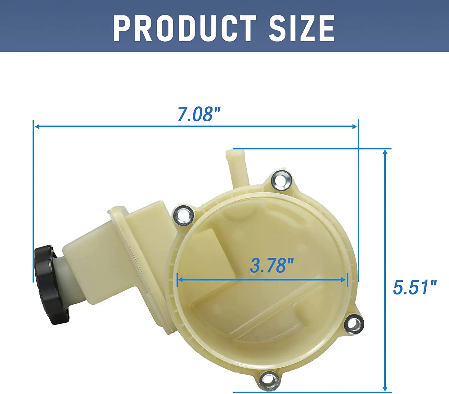 603-939 Power Steering Pump Reservoir Fluid Tank with Cap Seals for 2011-2014 ChrysIer 300 Dodge Charger Challenger 3.6L 5.7L
