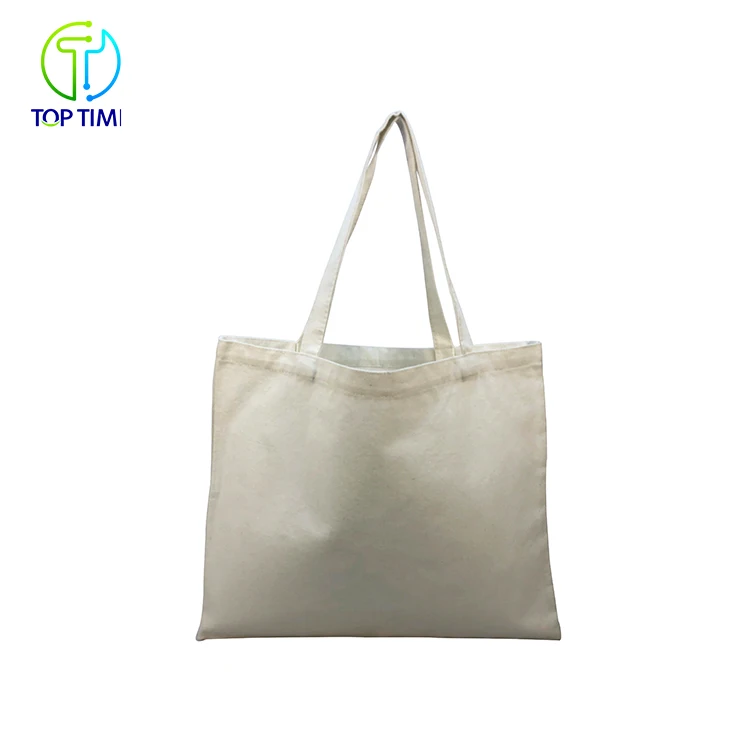 Recycled Wholesale Bulk Plain Canvas Cotton Tote Shopping Bag