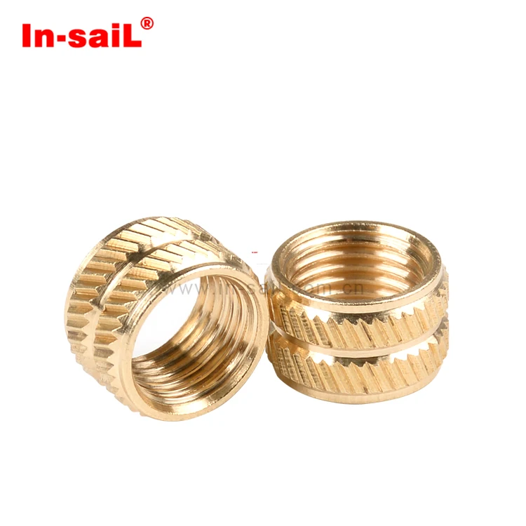 China Fastener Manufacturer RoHS Brass Knurled Threaded Insert Nuts for Plastic Box
