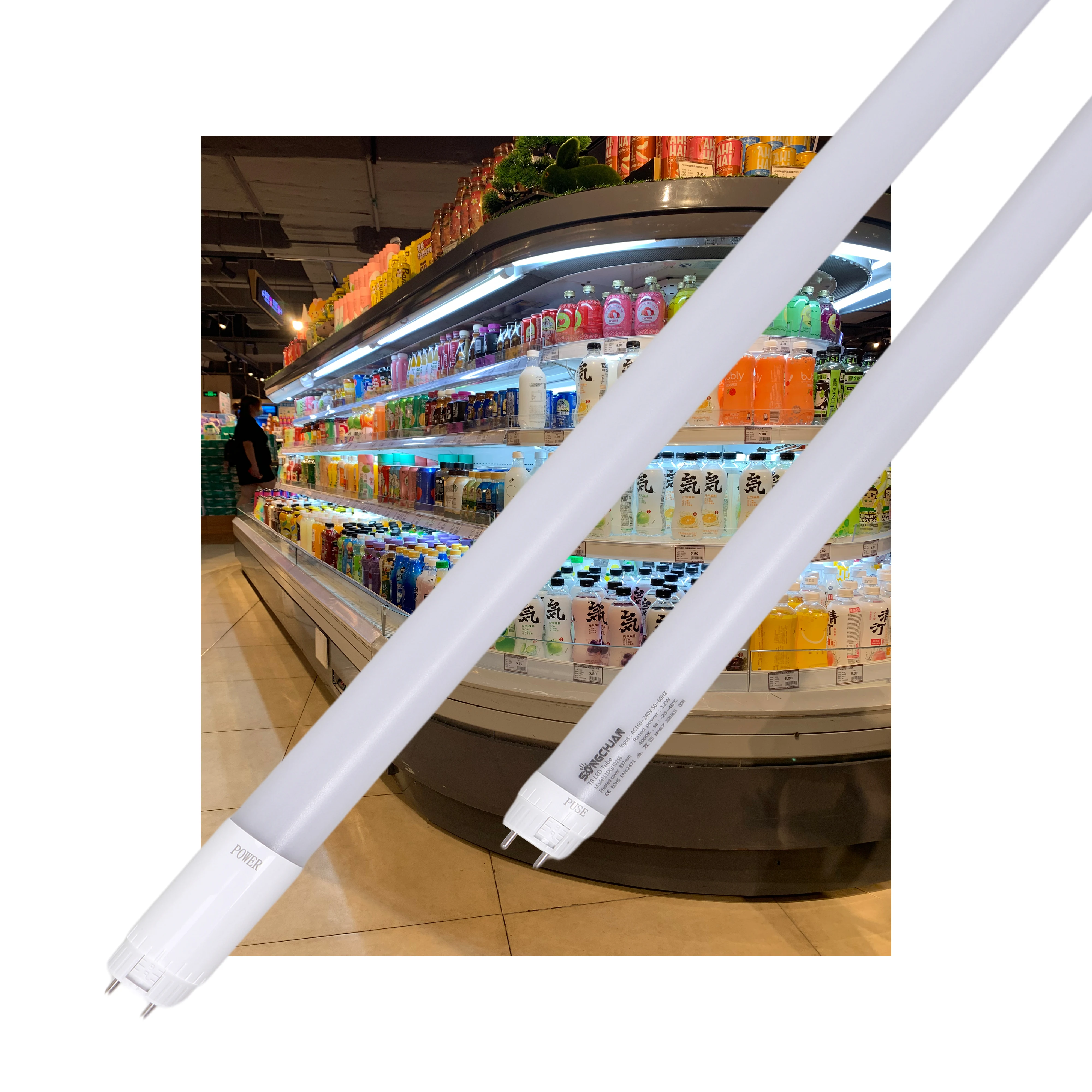 Waterproof Cold White T8 Freezer Led Light for Refrigerator Led T8 Tube Light for 3-door Refrigerator