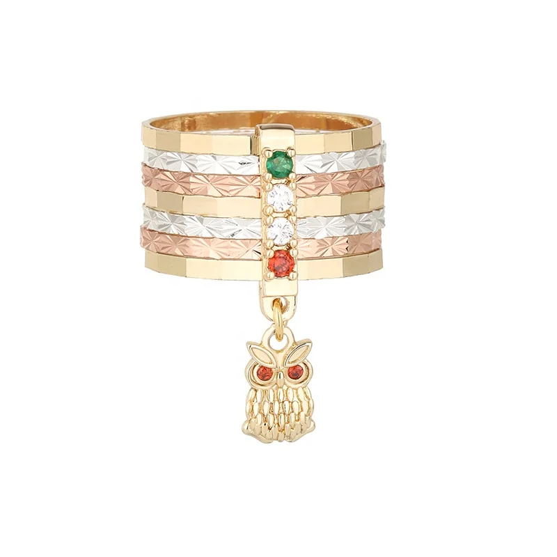 High-quality fashion jewelry factory wholesale direct sales ladies seven Owl ring