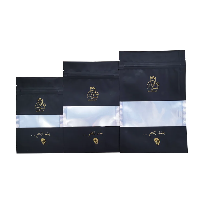 Customized Transparent 3 Side Seal Bag Heat Seal ziplock Mylar Bags lock Mylar Aluminum Foil Food Zipper Small Pouch With Window