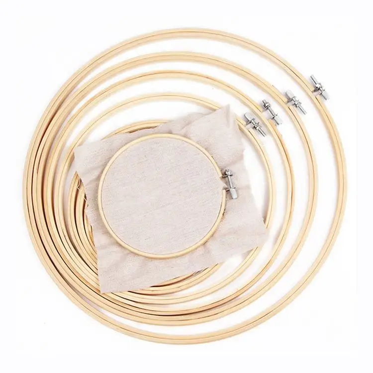Embroidery Hoop Bamboo Circle Cross Stitch Hoop Ring For Embroidery and Cross Stitch