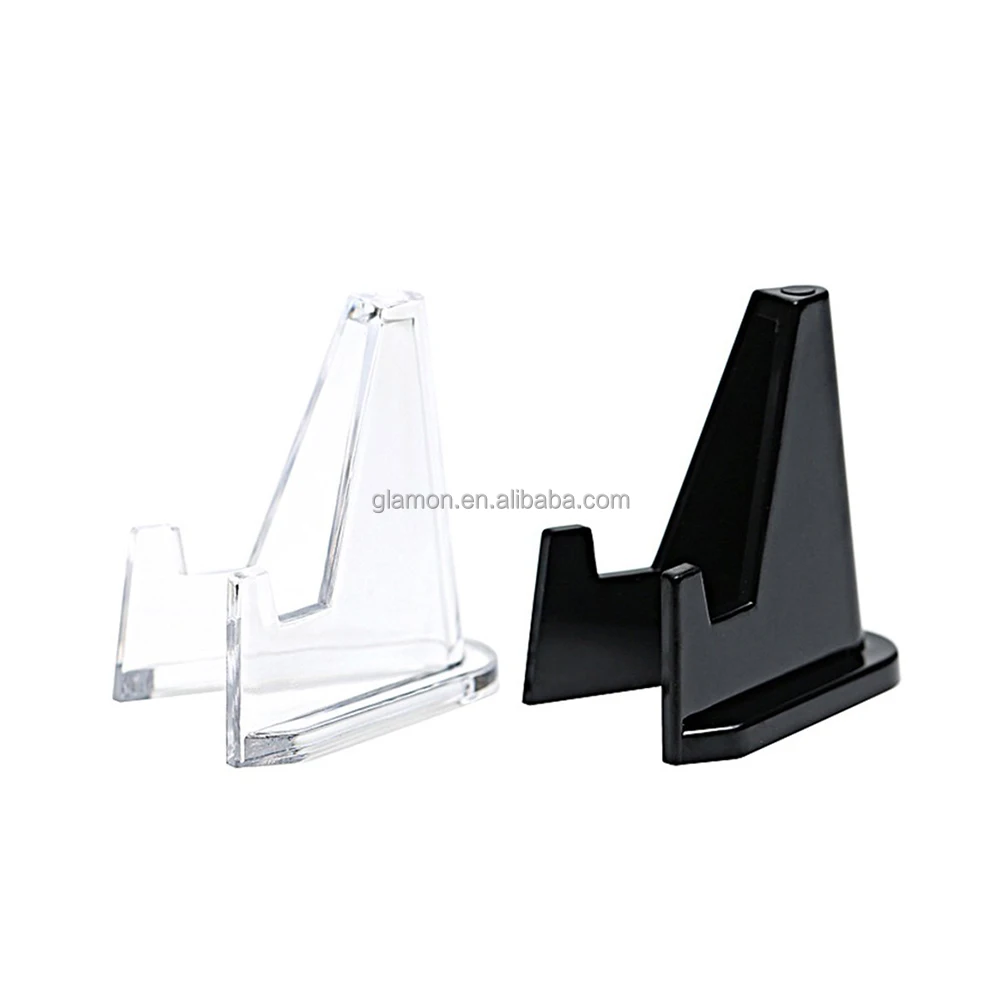 Challenge coin medal clear plastic small easel stands rack acrylic mini coin display stand holder