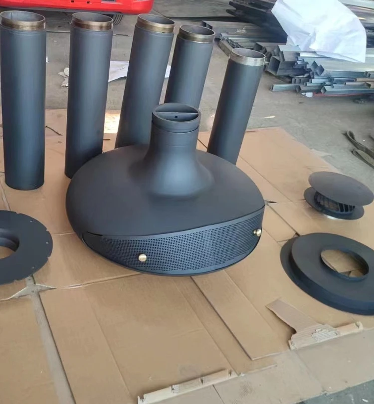 Suspended fireplace rotated hanging metal wood burner heating fire stove indoor corner carbon steel fireplace