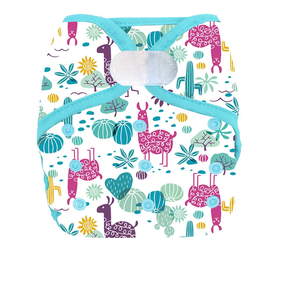 One Size Hook and Loop Cloth Nappy Waterproof PUL Fabric Adjustable for Cloth Diaper