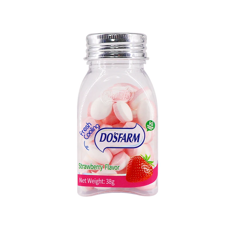 OEM Strawberry Flavor Mints That Melt In Your Mouth Candy Sugar Free Vitamin C Candy Healthy Mints Factory