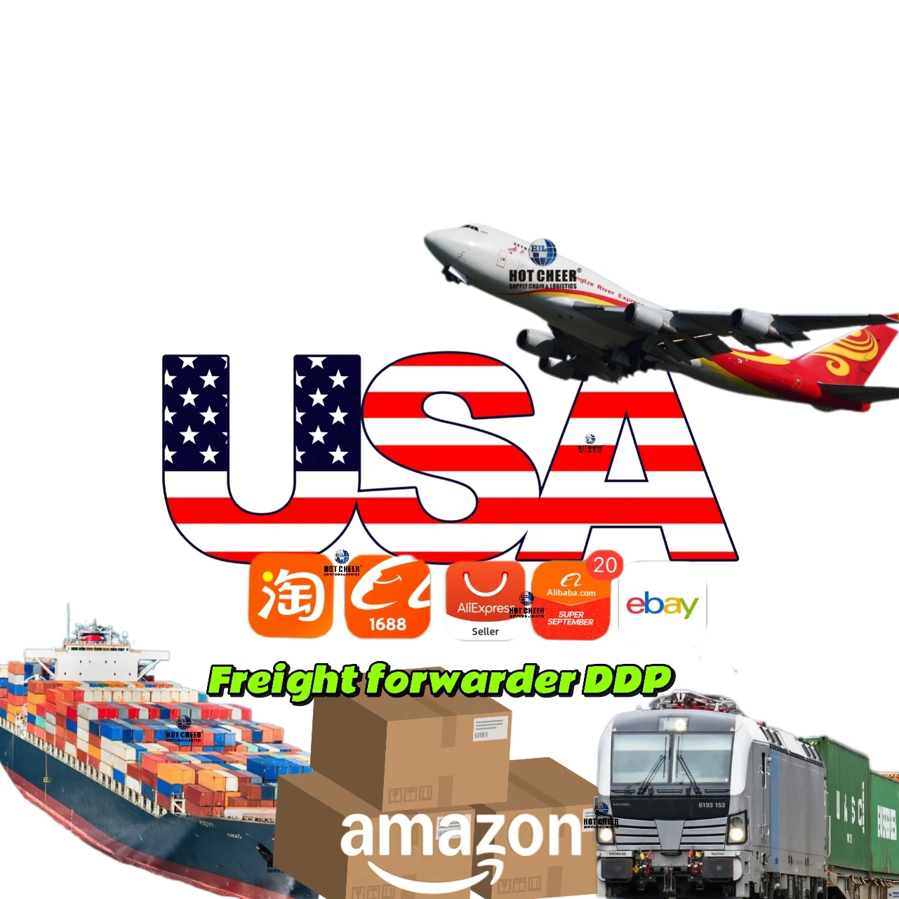 Sea Freight Shipping Agent China DDP Freight Forwarder To America United States Canada Sea Cargo Freight Agent FBA DDP