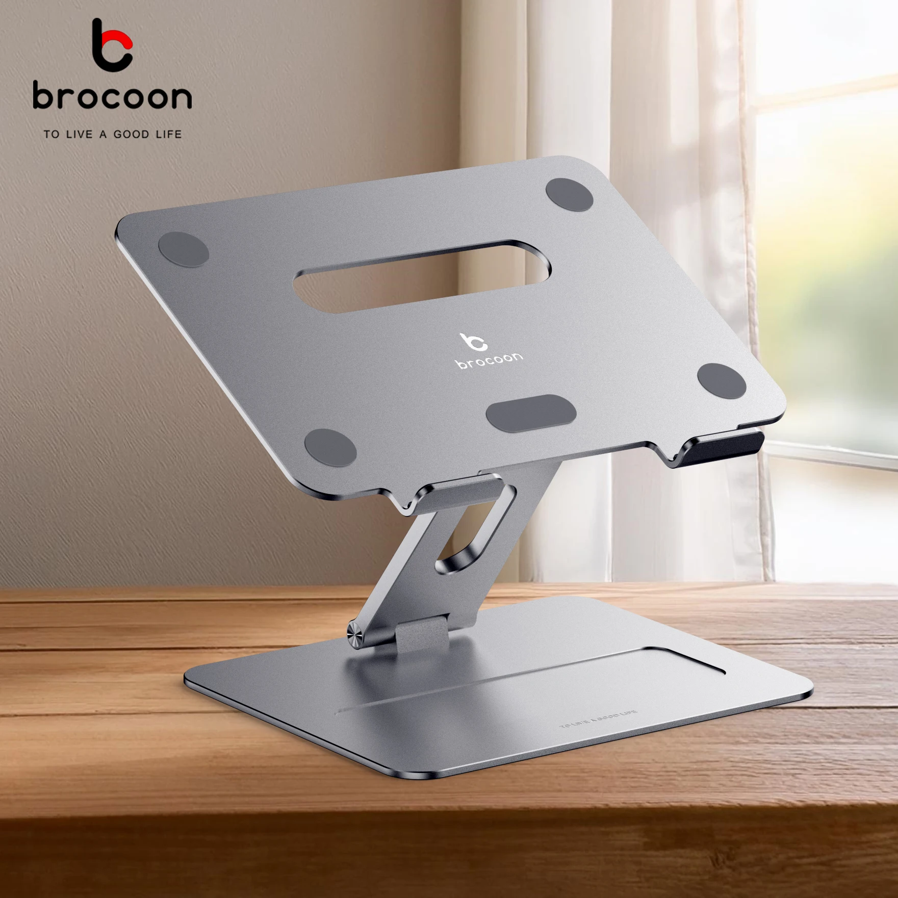 Эргономичный регулируемый портативный алюминиевый сплав Подставка для ноутбука складной металлический держатель для ноутбука для домашнего офиса