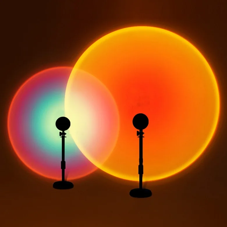 NEW Remote Control RGB Sunset Projection Lamp Rainbow Atmosphere Led Light Lamp For Home Bedroom