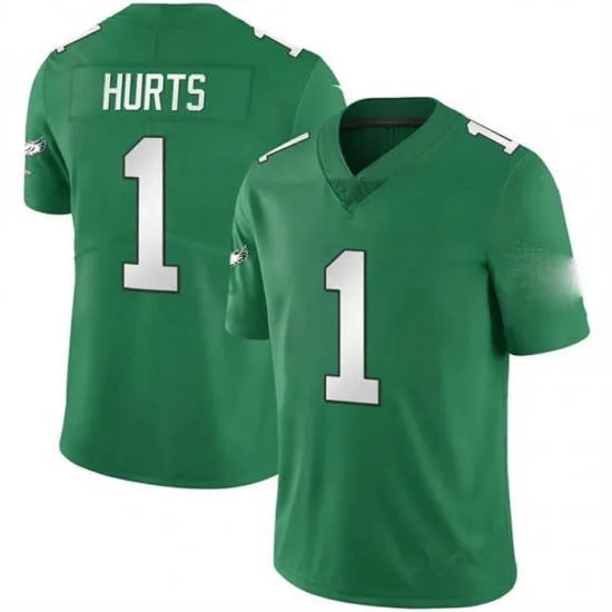 Good Quality Kelly Green Alternate American Football Player #1 Jalen Hurts #6 Devonta Smith #62 Jason Kelce #11 A. J. Uniform