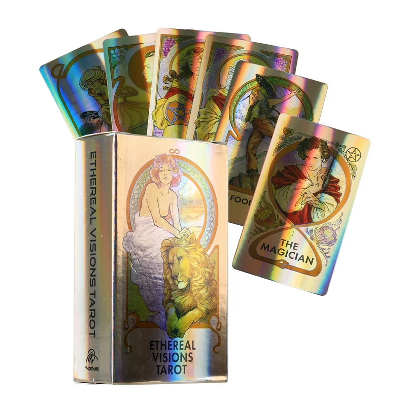 HD Full English Tarot wholesale manufacturer Reflective TarotCards Factory Made High Quality Deck Waite Ethereal visions Tarot
