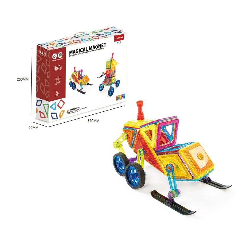 Magnetic Tile Building construction blocks educational toy set Magical Magnet