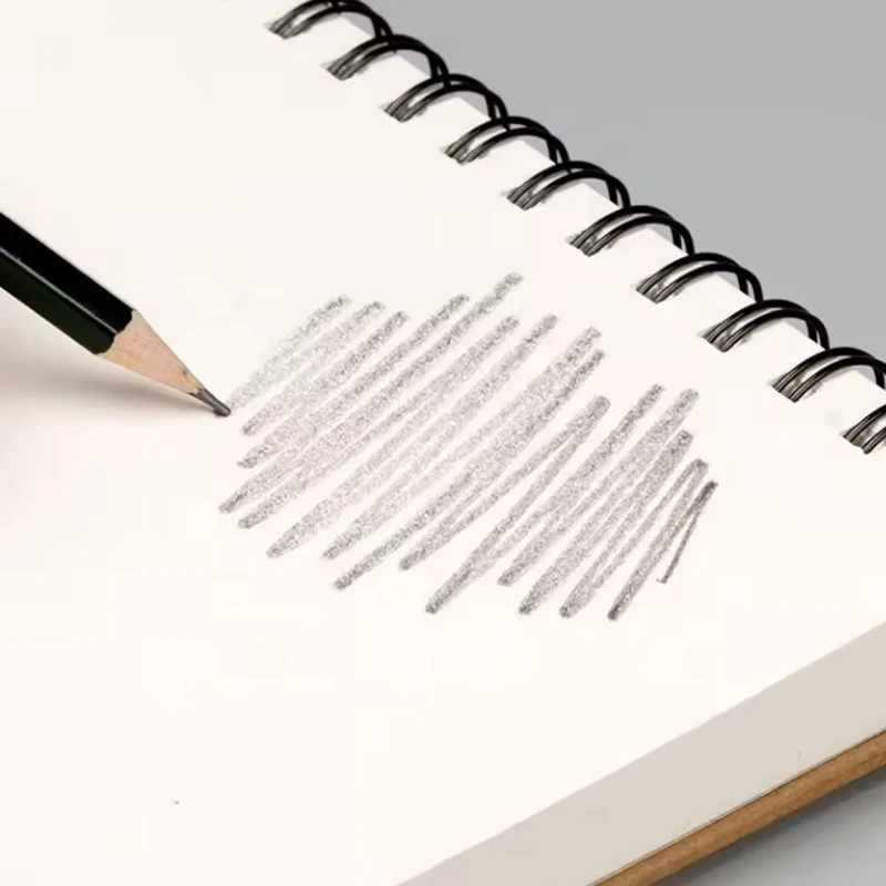 60 Sheets 160gsm Thicken Paper Hardcover Sketchbook OEM ODM Portable A3 A4 A5 Brown Wire Bound Kraft Sketchbooks