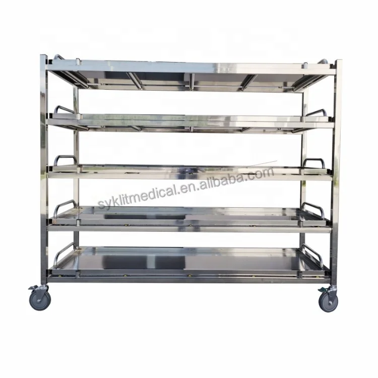 Manufacturer Results Mortuary Coffin Rack 304SS stainless steel 5-layer body storage rack