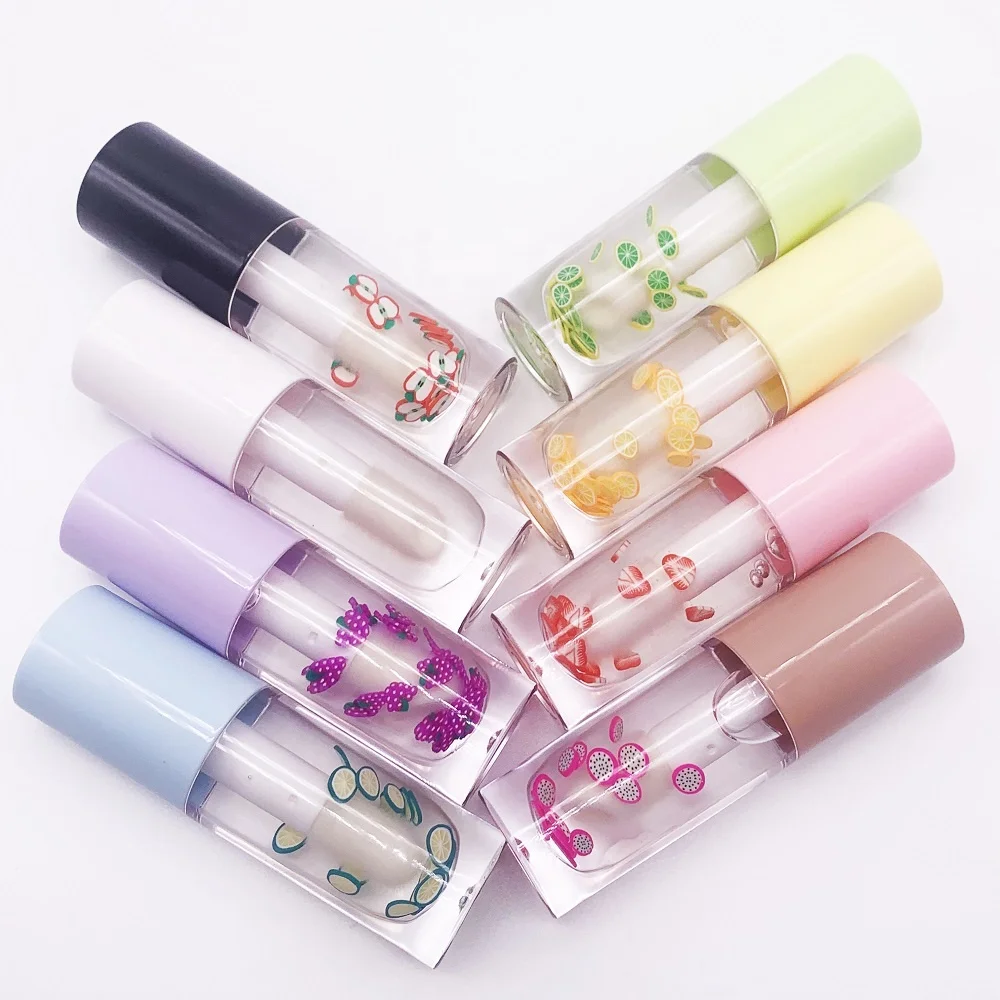 
Wholesale Custom Logo Private Label Fruity Natural Diamond Thick Shimmer Nude Shiny Lipgloss Glossy Clear Lip Gloss 