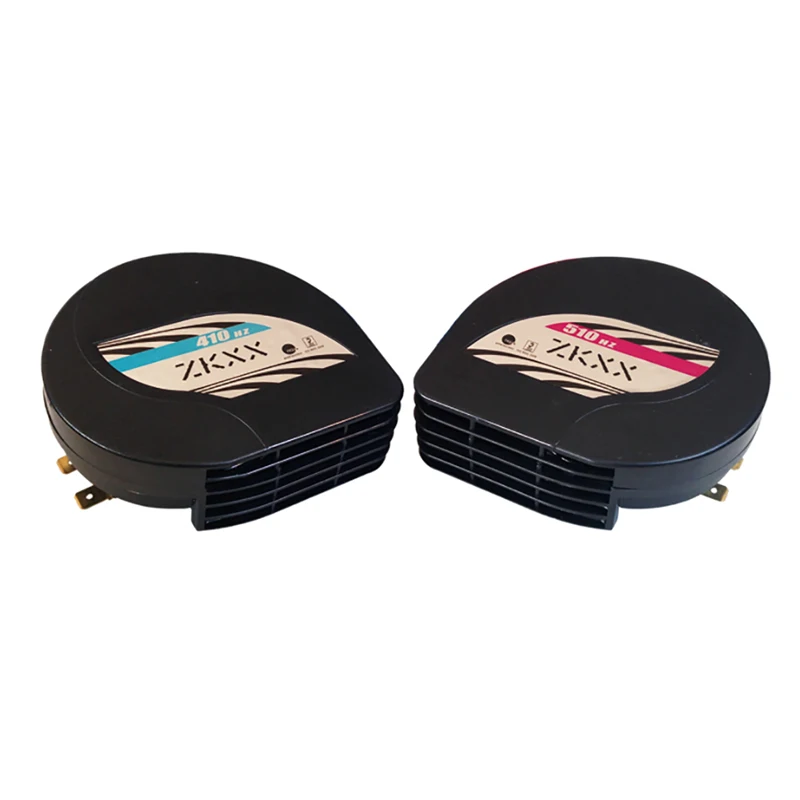 Compact Snail Car Horn Ultra-thin Waterproof Loud 12v Auto Horn Kit High/Low Tone for Truck Car Motorcycle Pickup RV SUV MPV Van