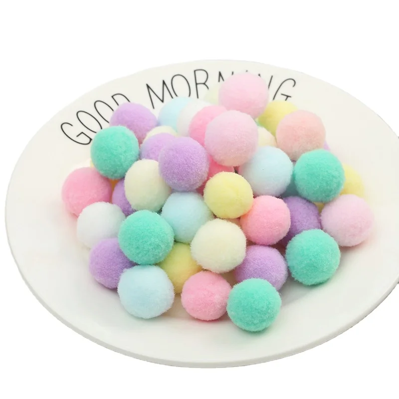 Китайская фабрика, помпоны из вишни для рукоделия, красочные помпоны, оптовая продажа, набор «сделай сам», детские игрушки