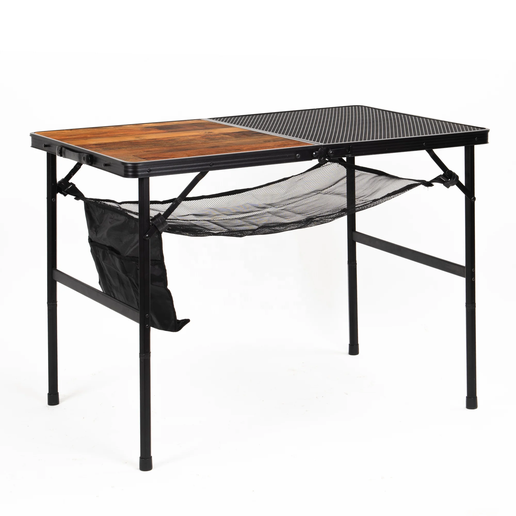 Folding Camping Table for Picnic Table - Adjustable Height Side Tables for Home Kitchen Garden - Outdoor Camp Small Foldable Tab