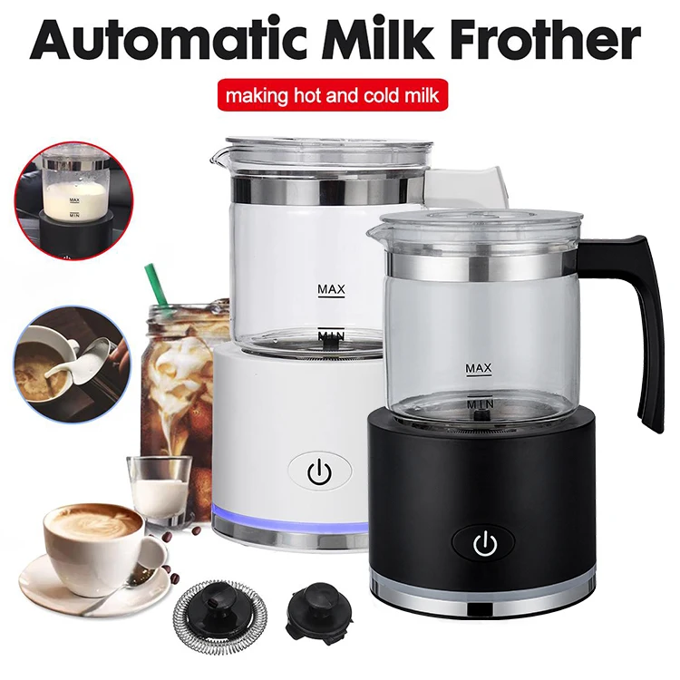 Factory Price Electric Coffee Milk Foamer Warmer Automatic Magnetic Drive Glass Milk Frother