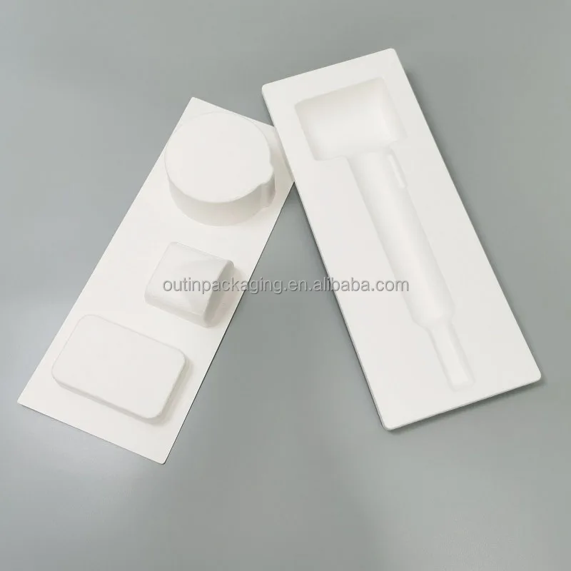 Custom Logo eco friendly Wet Pressed Recycled Sugarcane Bagasse Disposable Molded Paper Pulp Tray Consumer Electronics packaging