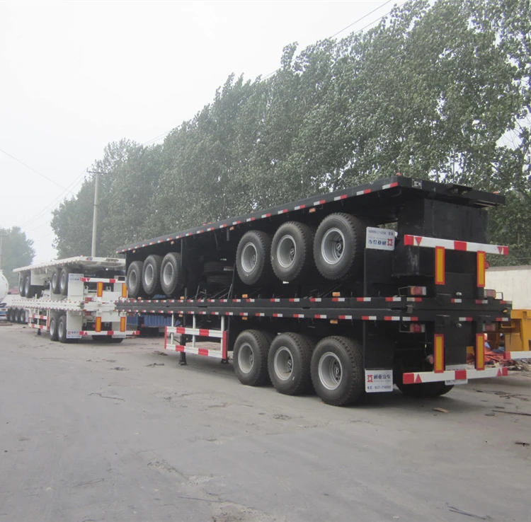 2/3 Axle Shipping Container Gooseneck Flatbedl Chassis Semi Truck Trailer Skeleton 40 Foot 45 Ft Steel HT Semi-trailer 40000kg