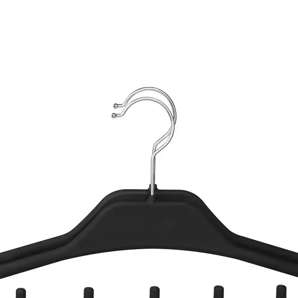 Factory Customization Cheap Rubber Coated Plastic Tie With Scarf Hanger Heavy-duty Hanger