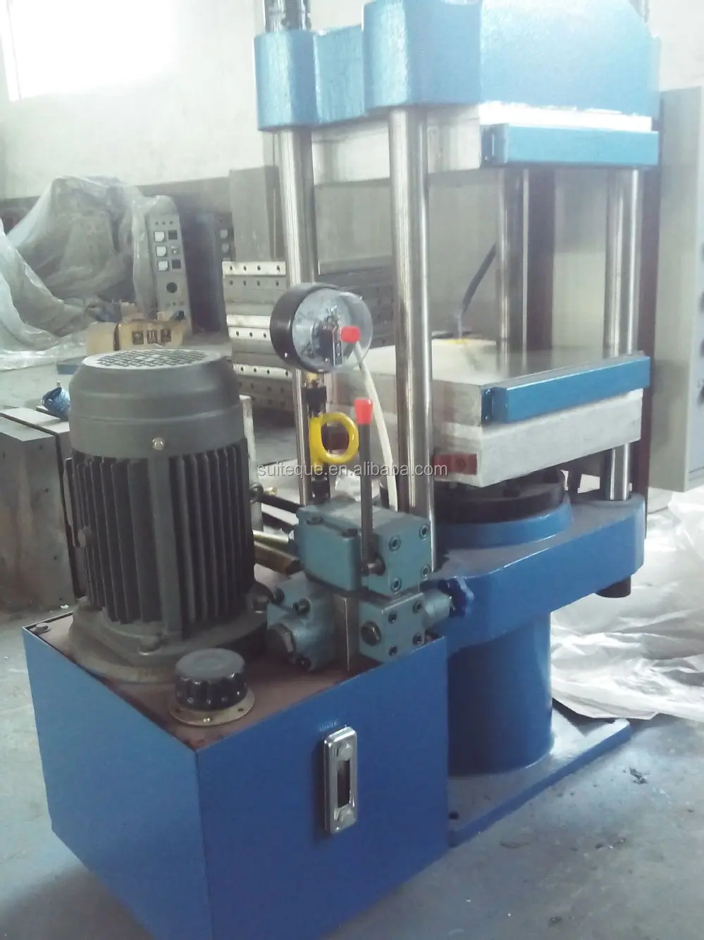 Platen curing press machine/ interlock rubber tiles hydraulic press / rubber floor hot molding press