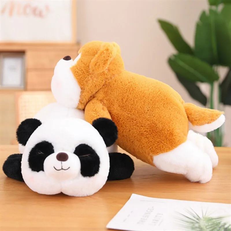 Factory Wholesale Cute Soft Husky Dog Panda Pig Stuffed Animals Plush Pillow for Kids Adults