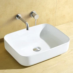Ceramic Hot Selling Vessel Sink without faucet hole European Style Ceramic Hand Wash Basin