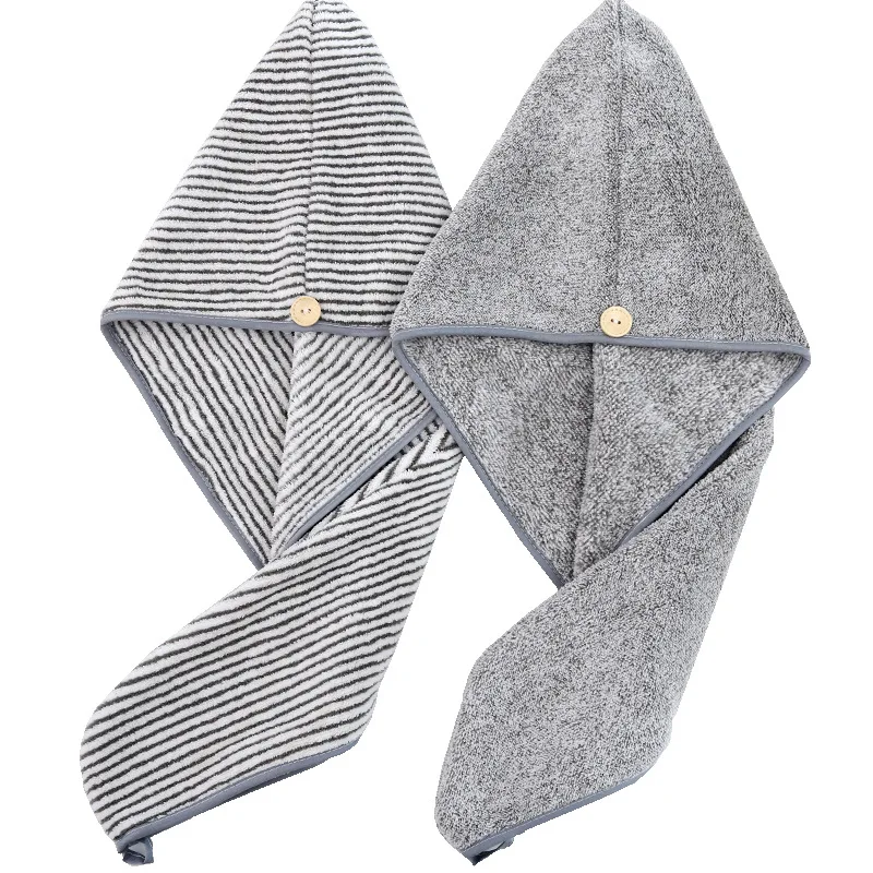 100% органический бамбуковый тюрбан для волос Luma махровая ткань спа-тюрбан полотенце