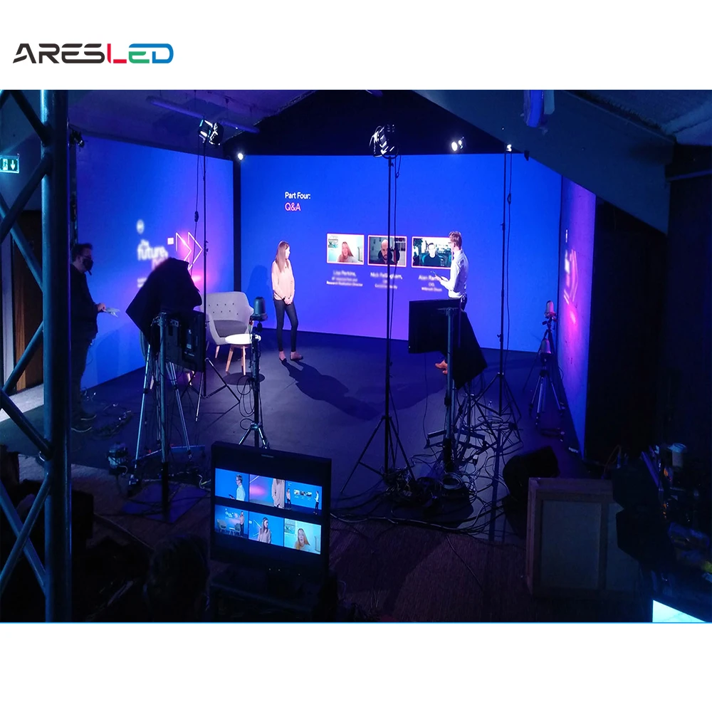 Indoor HD 7680Hz Black LEDs VFX VR VP XR Virtual Production Studio 3D Immersive LED Screen Display