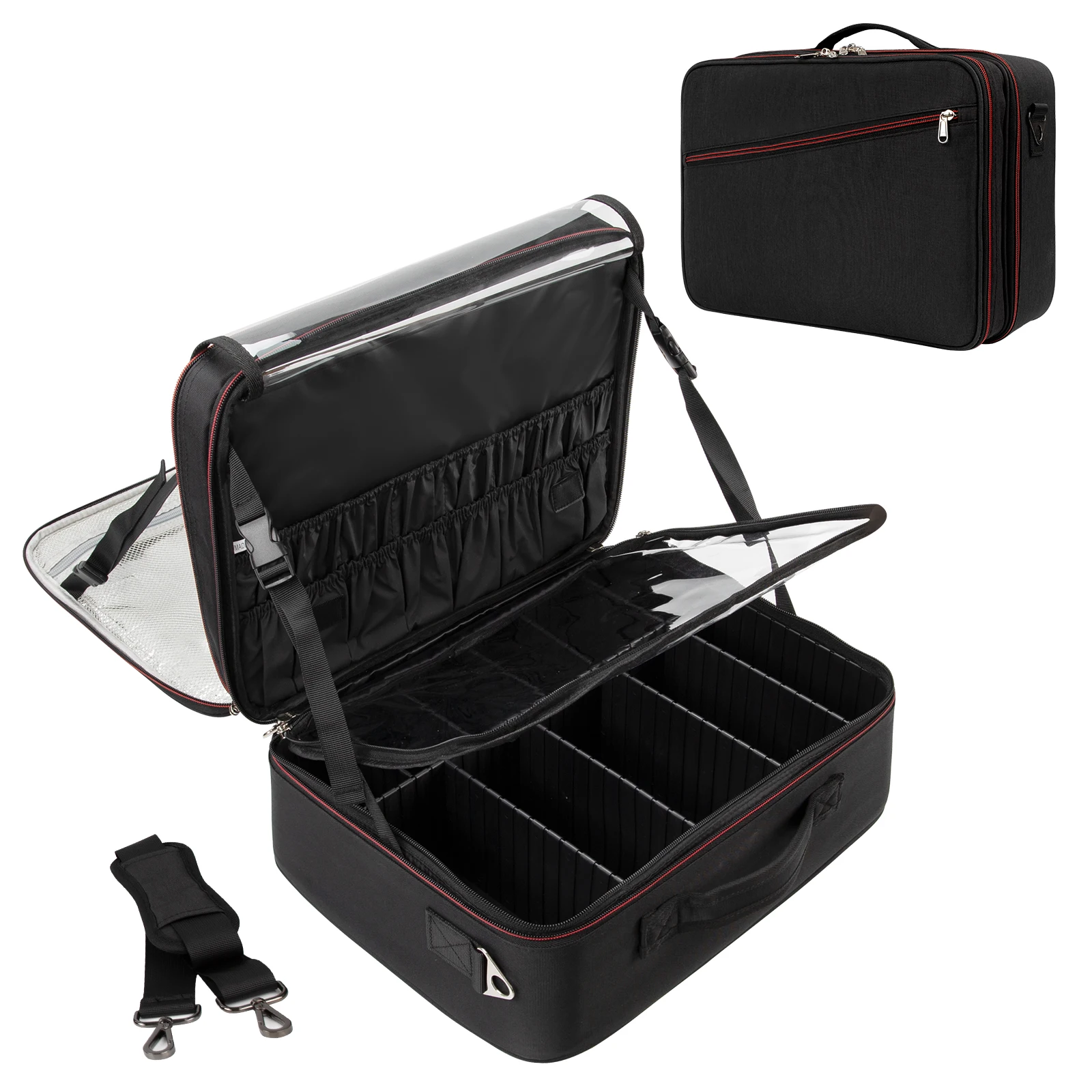 Relavel Extra Large Travel Portable Artist Storage Bag with Heat Insulation Makeup Case Makeup Bag Organizer Travel Cosmetic Cas