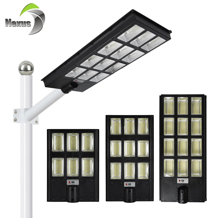 Manufacturer IP65 Waterproof Lithium Battery 600 800 1000 Watt All In One Solar Led Street Light Smart Outdoor Light
