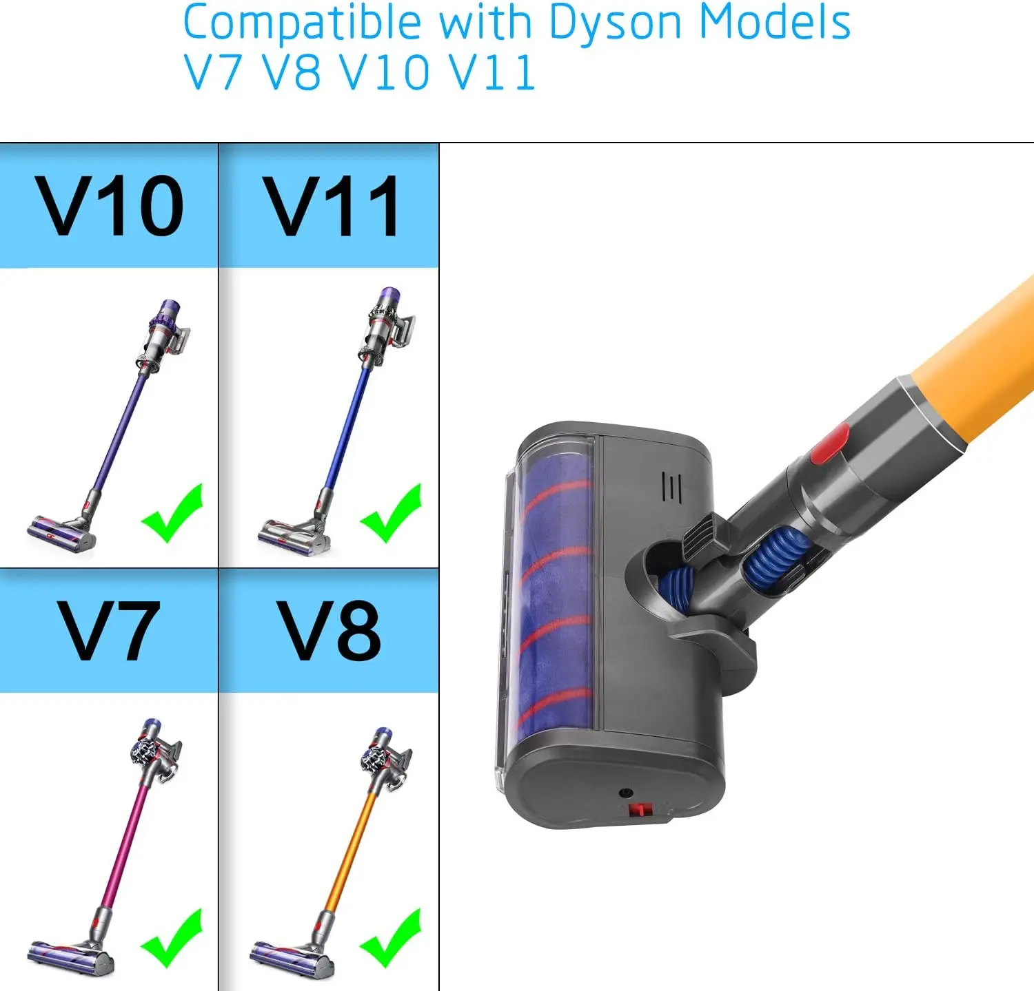 for v7 v8 v10 v11 wireless dysons vacuum cleaner accessories vacuums spare parts rotary nylon brush