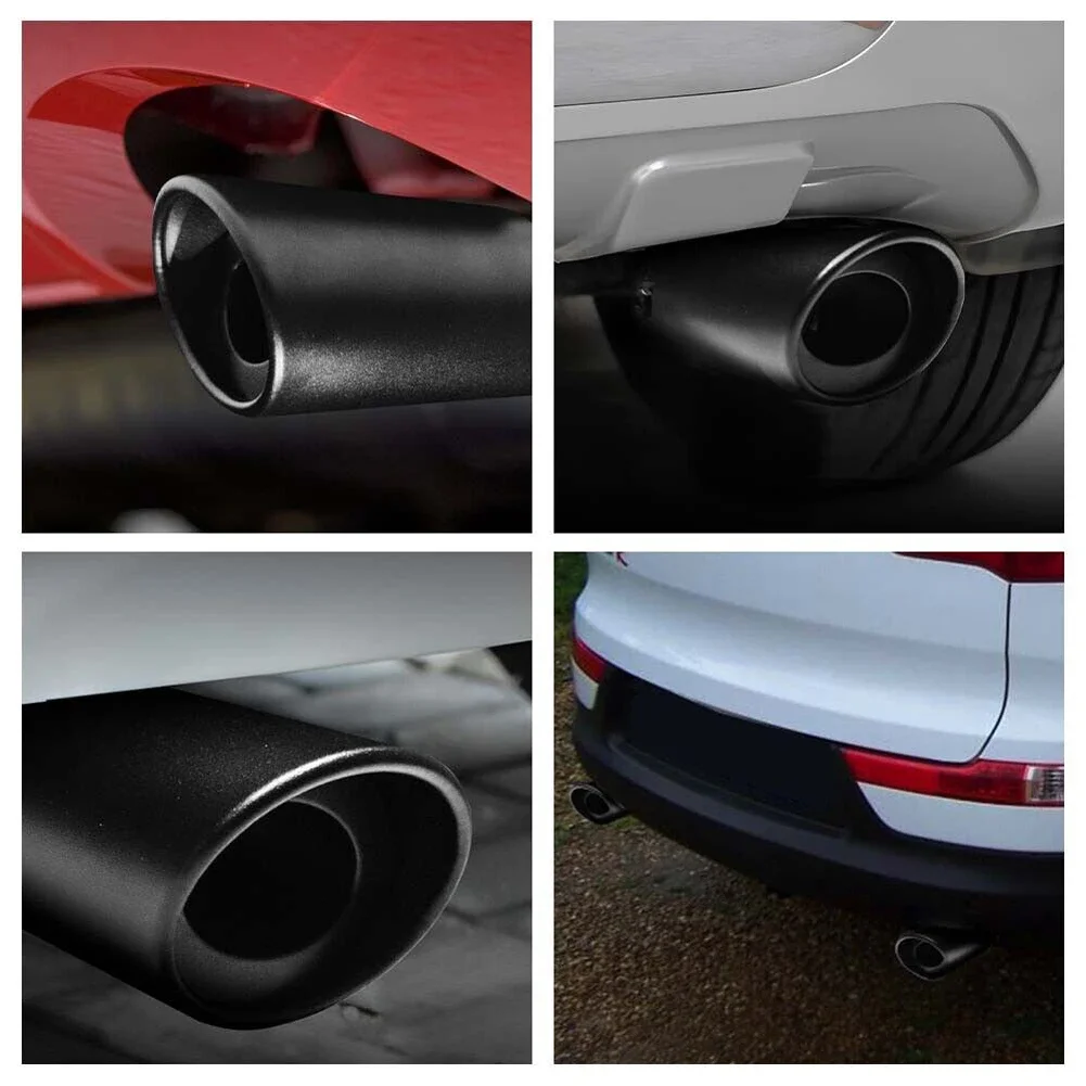 Auto muffler Racing general purpose matte tailpipe exhaust muffler tailpipe 2.48 inches