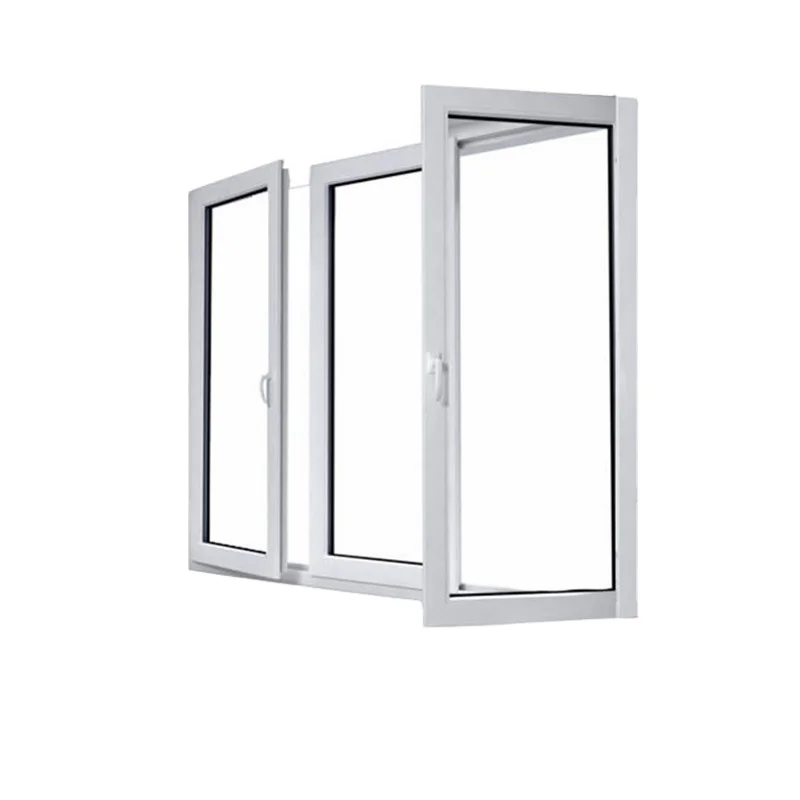Modern Swing Graphic Design Horizontal Hanging EPDM Fiberglass Cheap Good UPVC Window Double Glazing Swing PVC Casement Window