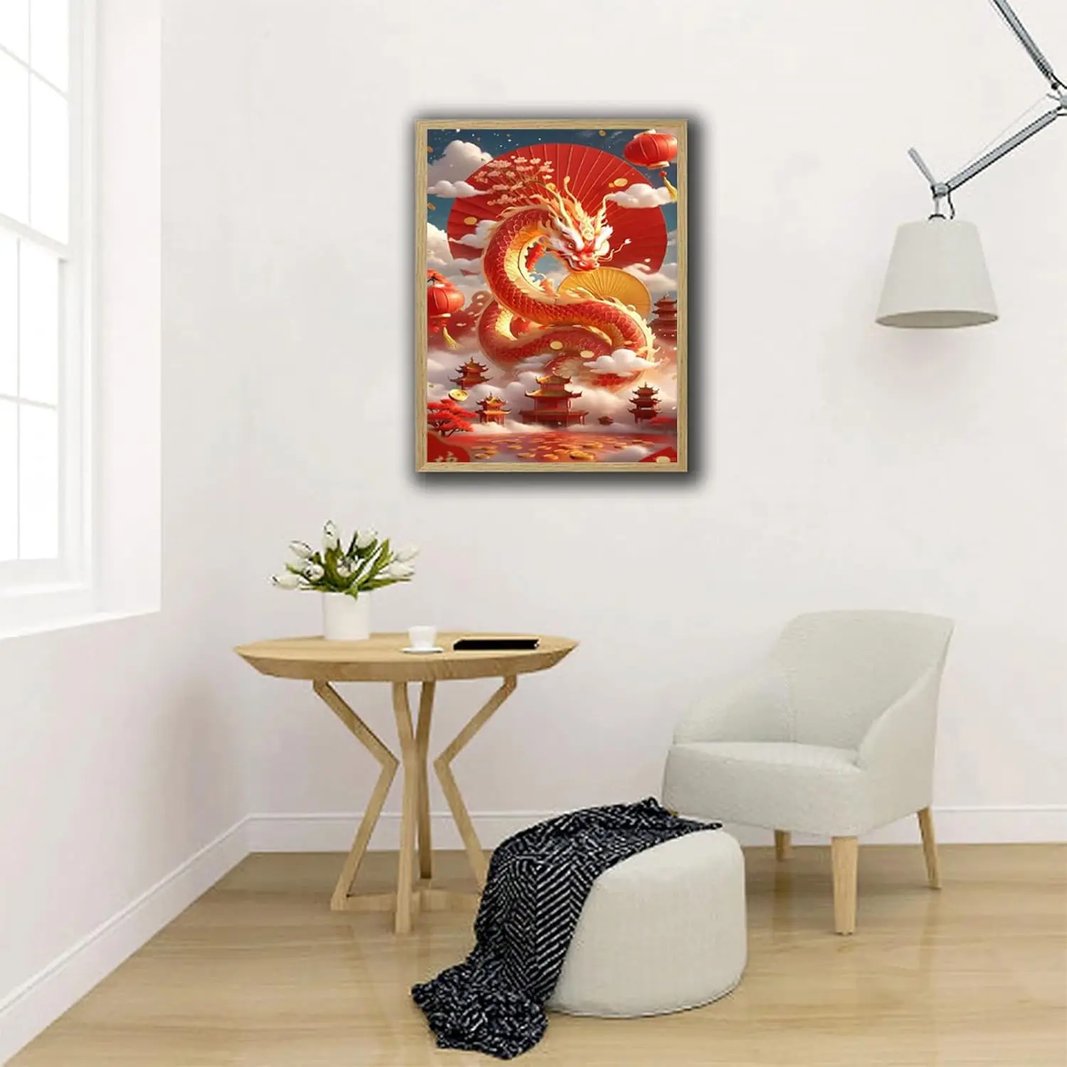 5d diy chinese dragon diamond art painting with diamonds gem art and crafts for home wall decor