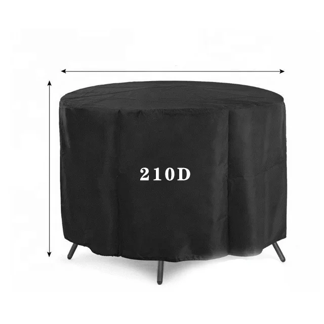 
Round outdoor table and chair protective cover Oxford outdoor garden dustproof terrace furniture waterproof round table cover 