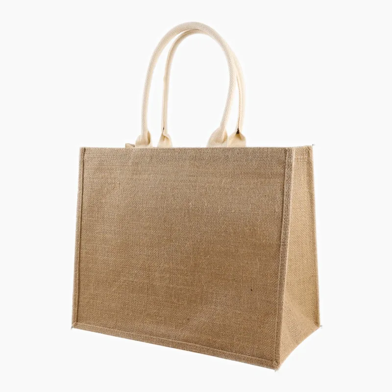 YIMYIK Durable Simple Classic Shopping Bag Reusable Lace Knot Jute Bag Creative Transformation Recyclable Travel Bag