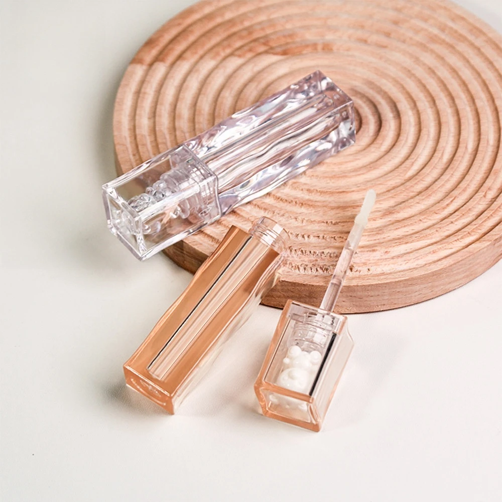 Empty Lipgloss Tube Low Moq Dual Double Sided Custom Lip Gloss Containers Tubes Square Lip Gloss Tube