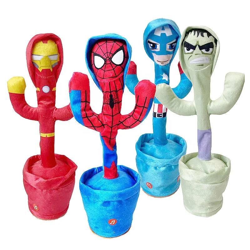 Recording Singing Dance Repeated Talking Luminous Cactus Animation Plush Toy Educational Gift Plush Toy For Baby Children