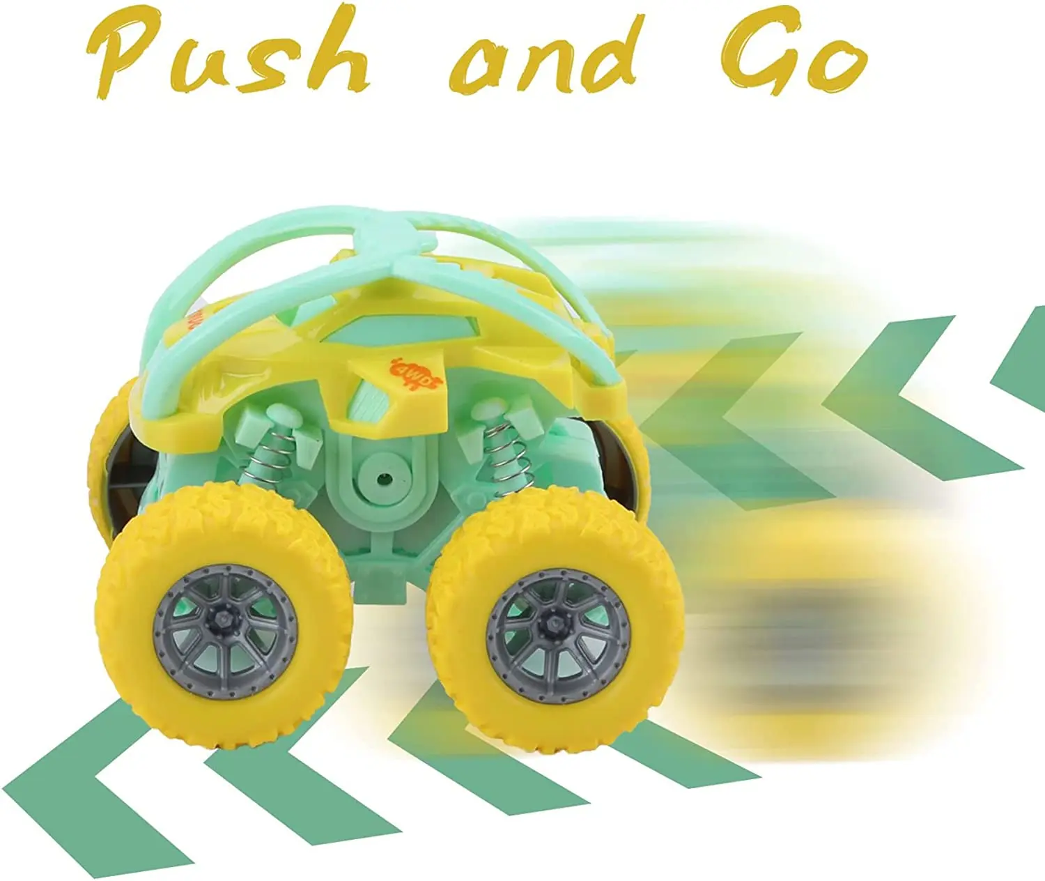 Toy Cars Monster Trucks 2 Pack Car Toys Friction Powered Push And Go Cute Kids Car Friction Toy Vehicle For Boys Girls Toddler