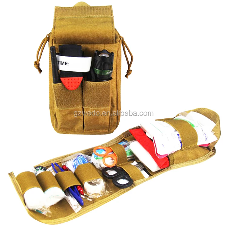 Empty Small First Aid Kit Bag Survival bag, Mini EMT Medical Emergency Kit Bag for Outdoor Hiking Traveling Hunting Car