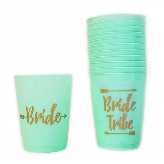 12oz Bridal Shower Cups with straw