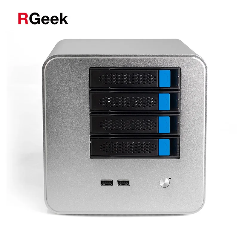  RGeek Custom NAS04B Industrial Mini-ITX Mini ПК ITX компьютер Nas 4 Bay 3 5 дюйма HDD облачный хранилище сервер