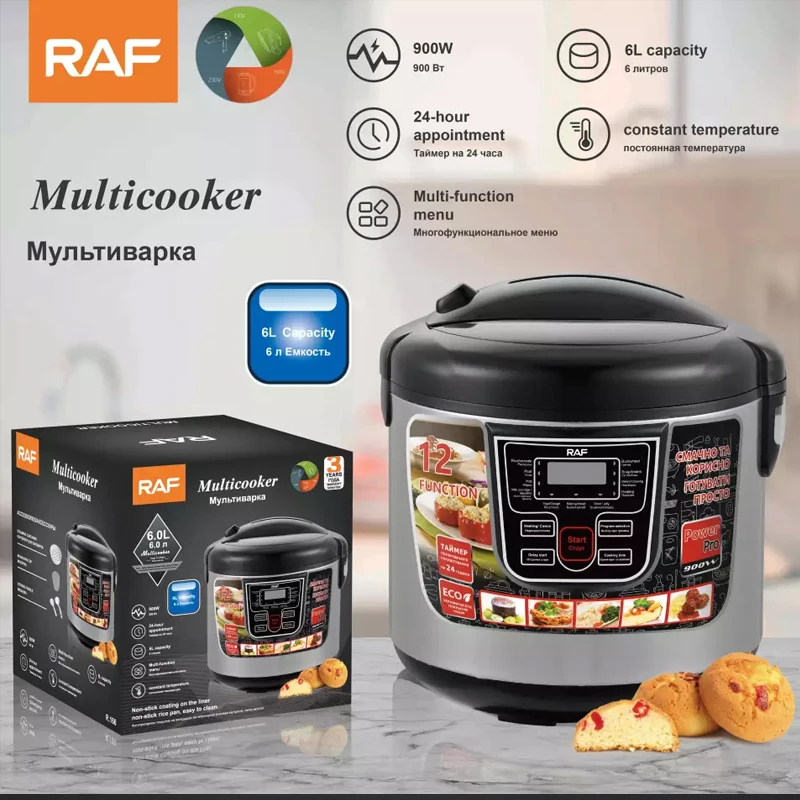 2022 The New Home Multifunctional Digital Programmable Automatic electric rice cooker 6L Food Steamer Rice Cooker